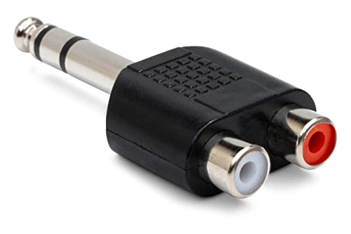 Hosa GPR-484 Adaptor, Dual RCA to 1/4 Inch TRS - size: 1 piece