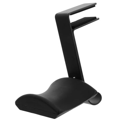 Headphone Hanger Clamp Hook Under Desk Headset Holder Black Metal Mount for Over-Ear Headphones Storage and Organization in Home Or Office