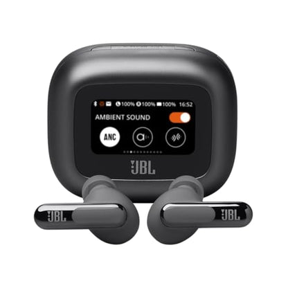 JBL Live Beam 3 - True Wireless Noise-Cancelling Stick-Closed Earbuds, 48Hrs Total Playback, Wireless Charging, 6 Mics for Perfect Calls, Multi-Point Connection, IP55 Waterproof and dustproof (Black) - color: Black