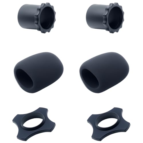 2 Set Microphone Protection Kit Wireless Handheld Mic Windscreen Foam Cover Shakeproof Mic Protection Ring Black Microphone Bottom Rod Sleeve
