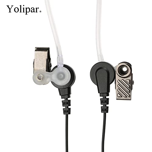 10 PCS UV-5R Earpiece Surveillance Kit Compatible with BTECH, Retevis RT21 RT22, Kenwood, Arcshell AR-5 Walkie Talkie Radio with PTT Mic Tansparent Acoustic Tube Headset - color: for Baofeng radio, size: 10 PCS