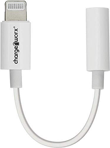 Headphone Adapter MFi Certified Lightning to 3.5 mm Audio Connector Compatible with iPhone 14 13 12 11 Pro XR XS Max X 8 7 (White)