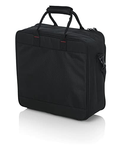 Gator Cases G-MIXERBAG-1515 Padded Nylon Mixer/Gear Carry Bag with Removable Strap, 15 IN X 15 IN X 5.5 IN - Bundle with 10ft Instrument Cable and Austin Bazaar Polishing Cloth