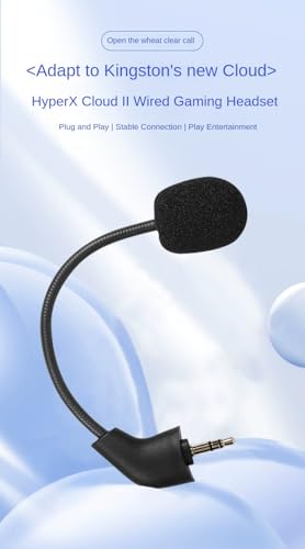 Precision Replacement Microphone for NEW HyperX Cloud II Wired (Post-2022) Gaming Headset | 1:1 Fit, All-Metal Boom, Plug & Play