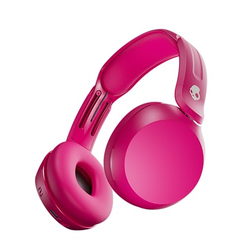 Skullcandy Icon 180 Wireless On-Ear Bluetooth Headphones - Crazy Pink | 50 Hours Battery, Lightweight and Travel Ready, Secure Fit, Sweat and Water Resistant, Microphone iPhone Android, Foldable - color: Crazy Pink