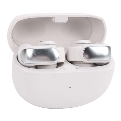 Cryfokt Bluetooth 5.3 Earbuds, Secure Fit Wireless Sports Earbuds IPX5 with Charging Case for Running Sports Meetings (Gray White) - color: Gray White