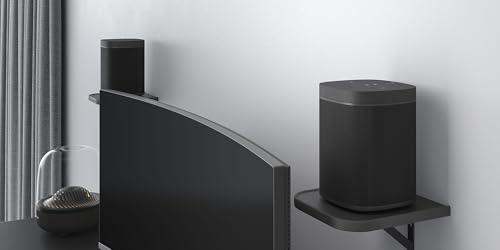 Set of 2 Universal Small Rear Speaker Wall Mount Shelf Surround Sound Speaker Stand Bookshelf for Samsung, Roku, Sony, JBL, Vizio, LG