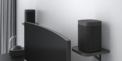 Set of 2 Universal Small Rear Speaker Wall Mount Shelf Surround Sound Speaker Stand Bookshelf for Samsung, Roku, Sony, JBL, Vizio, LG