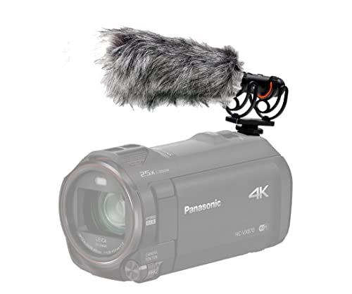 Advanced Super Cardioid Microphone Compatible with Panasonic HC-X1500 (Stereo/Shotgun) with Dead Cat Wind Muff