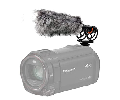 Advanced Super Cardioid Microphone Compatible with Panasonic HC-X1500 (Stereo/Shotgun) with Dead Cat Wind Muff