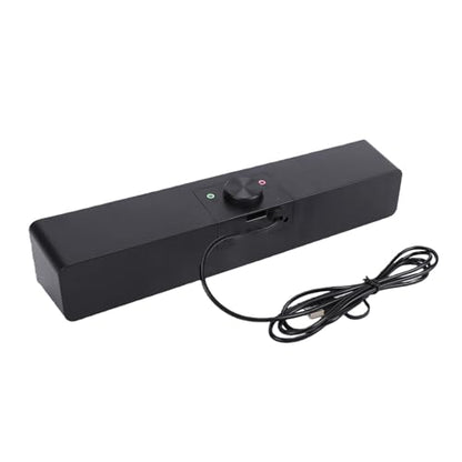 Diyeeni Computer Speakers, Wired USB Powered Bluetooth Computer Sound Bar with RGB & Volume Knob, HiFi Stereo Portable Gaming Sound Bar Speaker for Desktop Monitor