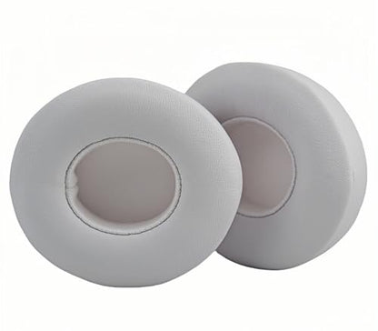 Solo 4 Ear Pads Replacement Ear Cushion Cover Compatible with Beats Solo 4 Wireless Headphones -Softer Protein Leather High Density Memory Foam White