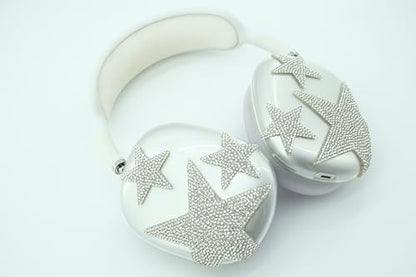 Star Bling Case Cover for AirPods Max Headphones(2024/2020)(USB-C/Lightning),Clear Soft TPU Anti-Scratch Ear Pad/Ear Cups/Headband Case Transparent Accessories for Apple AirPods Max - color: Star