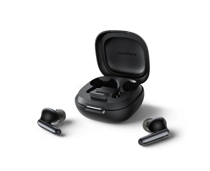 Soundcore P40i by Anker Noise Cancelling Earbuds with Adaptive ANC | Heavy Bass, 60H Playtime, 2-in-1 Case and Phone Stand, IPX5, Wireless Charging, Bluetooth 5.3 - color: Midnight Black