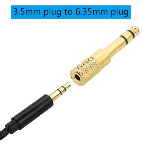 Headphone Adapter 6.35mm (1/4 inch) Male to 3.5mm (1/8 inch) Female Stereo Audio Jack Adapter for Amp Adapter, Guitar, Microphones(2 Pack)