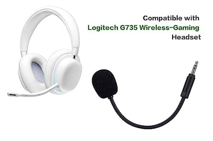 UNCLE LIGHT Replacement Game Mic for Logitech G735 Gaming Headset on PS4 PS5 PC, 3.5mm Detachable Boom Microphone