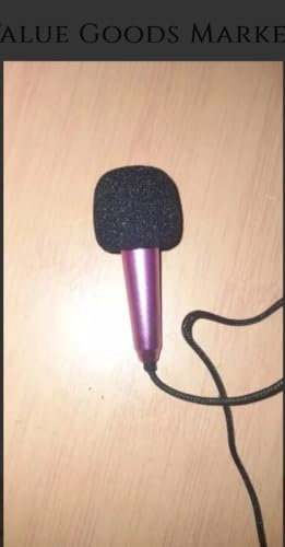 Sellvia Compact 3.5mm Stereo Mini Microphone - Omnidirectional, Dual Channel, Plug-and-Play for Voice Recording, Karaoke, Video Conference