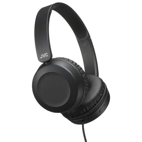 Foldable Lightweight HA-S31M On-Ear Headphones with Built-in Remote, Microphone and Call Handling, Black