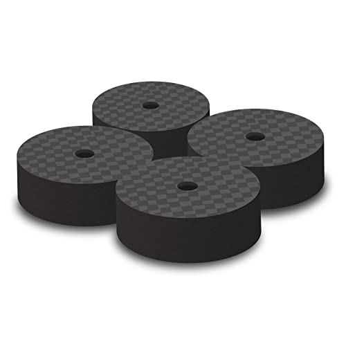 Monosaudio 4PCS Carbon Fiber Speaker Spike Floor Protectors 30x10mm Speaker Spikes Pads Subwoofer Isolation Feet Amplifier Feet for Audio,Speakers,Subwoofers,Amplifier,Turntable,DAC,PC Case(Black) - size: 30x10mm