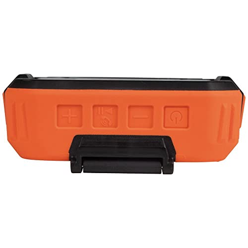 KLEIN TOOLS AEPJS2 Bluetooth Speaker with Magnetic Strip and Hook, Rechargeable, Wireless and Aux Capable, Hands Free Capable, 10 Hr Run Time, IP54 Dust and Water Resistant