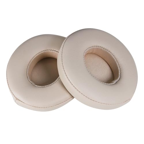 Adhiper Earpad Replacement for Beats Solo 3, Solo 2 Headphones, Silk Gold | Soft Protein Leather & Memory Foam Ear Pads Cushions, Fit Solo3 & Solo2, Replace Peeling, Cracked, Damaged Pads - color: Silk Satin Gold