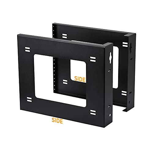 RIVECO 6U Open Frame Rack Wall Mount & Desktop Mount, No Assembly Required Server Rack for Network Equipment & Data AV HiFi Stereo Gaming Electronics Shelf - size: 6U