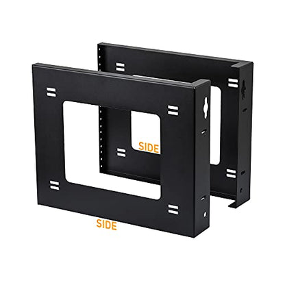 RIVECO 6U Open Frame Rack Wall Mount & Desktop Mount, No Assembly Required Server Rack for Network Equipment & Data AV HiFi Stereo Gaming Electronics Shelf - size: 6U