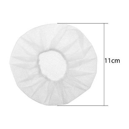 BBTO 100 Pcs Disposable Over Ear Headphone Covers Stretch,11 Cm,White - color: White, size: 11 cm