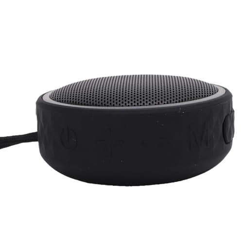 GOWENIC Bluetooth Shower Speaker, Bluetooth 5.3 Connection, IPX6 Water Proof, with Suction Cup and Hanging Rope, for Camping, Cycling or Poolside (Black) - color: Black