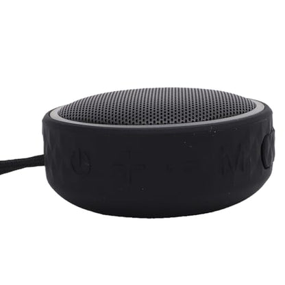 GOWENIC Bluetooth Shower Speaker, Bluetooth 5.3 Connection, IPX6 Water Proof, with Suction Cup and Hanging Rope, for Camping, Cycling or Poolside (Black) - color: Black