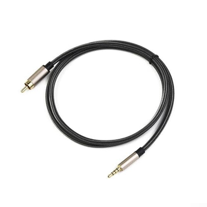 Digital Coaxial Audio Video Cable 3.5mm Male to SPDIF for RCA for TV Soundbar Soundbox Home Audio System Gold-Plated Connector Pure Copper Conductor Zinc Alloy Shell NylonBraided(1M) - size: 1M
