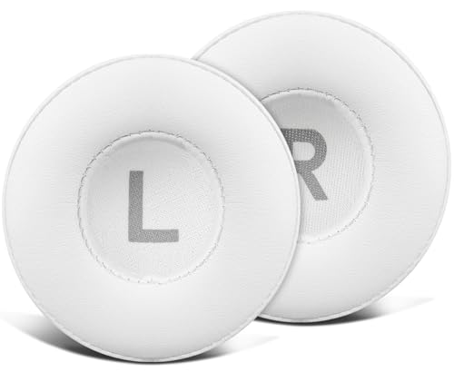 SOULWIT 70mm Earpads Replacement for Logitech Zone 300/Zone 301/Zone 305 Wireless Headphones, Ear Pads Cushions with Soft Protein Leather, Noise Isolation Foam - Zone 300 PL White