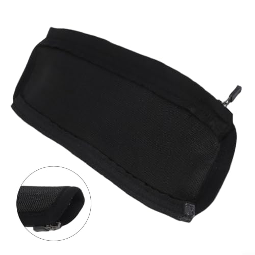 Mesh Headband Cover for SONY WH-1000XM6, Breathable Replacement Pad with Zipper, Protective Cushion Sleeve to Reduce Pressure and Sweat, Black or Gray(Black) - size: Black