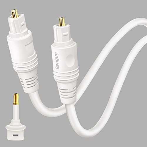 White Optical Audio Cable, Slim 3ft Optical Cable, Toslink Digital Audio Cable, Fiber Optic Audio Cable, Optic Cable for Sound Bar/TV/PS4/Xbox - color: White, size: 3 ft