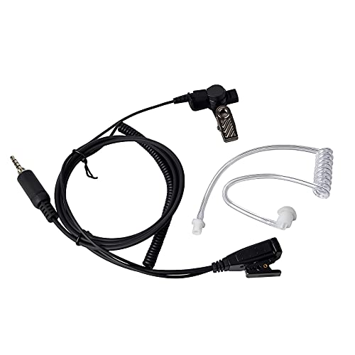 HYS Security Radio Surveillance Headset Earpiece with Clear Acoustic Coil Tube Earbud Audio Kit for YAESU/Vertex Radio VX-6 VX-7E VX-120 VX-127 Alinco Icom (3.5mm S/P 4C Thread)