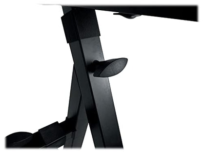 Rockville Z55 Z-Style 2-Tier Piano Keyboard Stand w/ Bag & Headphone Hook – Portable & Sturdy, Height & Width Adjustable, Fits 54/61/76/88-Key Electric Pianos & Keyboards – 250 lb Capacity | Includes Travel Bag, 250 lb Capacity, Headphone Hook, Anchoring