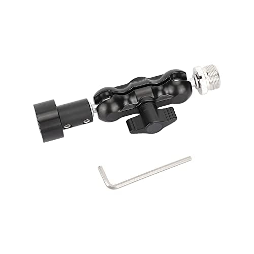 CAMVATE Mini Ball Head Microphone Mount with 5/8"-27 Male & Female Adapter