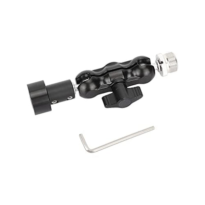 CAMVATE Mini Ball Head Microphone Mount with 5/8"-27 Male & Female Adapter