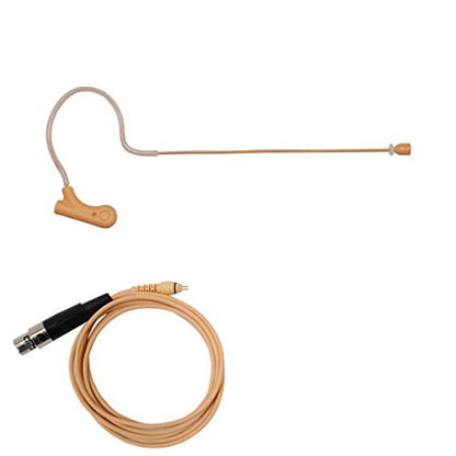 U-Voice UVS-70D-SH4 Earhook Headset Mic | Detachable Cable, For Shure Wireless Microphone System - color: Tan