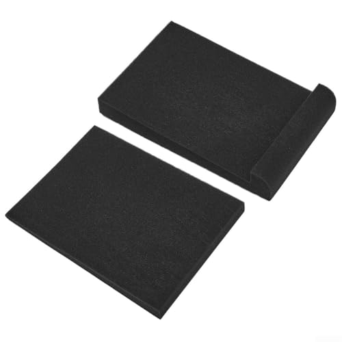 Studio Monitor Isolation Pads Acoustic Foam Set, High-Density Sponge for 5-6 Inch Speakers, Reduces Vibrations and Improves Sound Accuracy for Recording and Mixing Environments