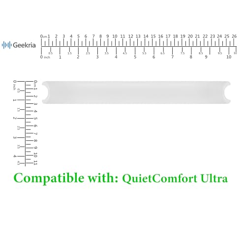 Geekria Protein Leather Headband Pad Compatible with Bose QuietComfort Ultra Headphones, Replacement Band Repair Part (White) - color: White