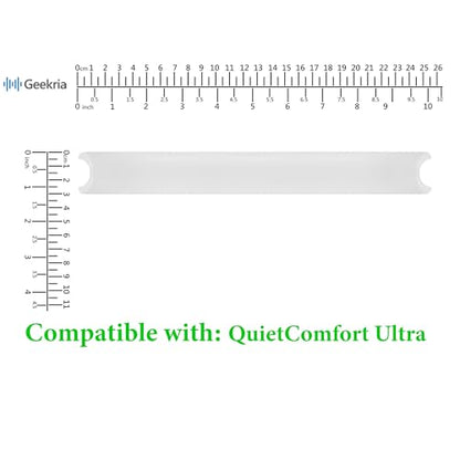 Geekria Protein Leather Headband Pad Compatible with Bose QuietComfort Ultra Headphones, Replacement Band Repair Part (White) - color: White