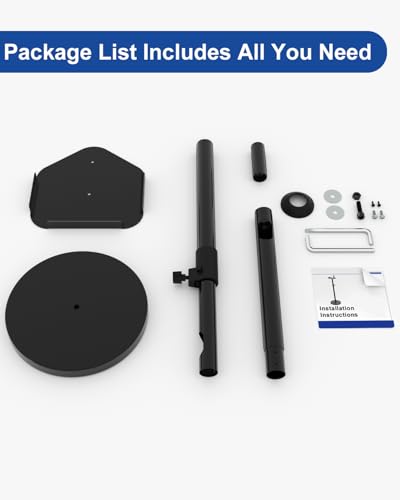 Pack of 2 Height Adjustable Speaker Stand for Bose S1 Pro/S1 Pro Plus Floor Stand, Extends 45" to 54", Holds up to 20LBS, Heavy Duty Speakers Stands for Bose, with Screws