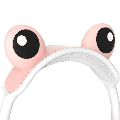 Cute 3 in 1 Silicone Protective Cover Case Frog Shockproof Ear Pad Ear Cups Headband Cover Ear Cushion Ear Muff Dust Protector for AirPods Max (Pink) - color: Pink