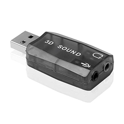 USB to 3.5mm Adapter USB 2.0 to Aux Mic Headphone External 3D Sound Card HFR8103 Chip for PC