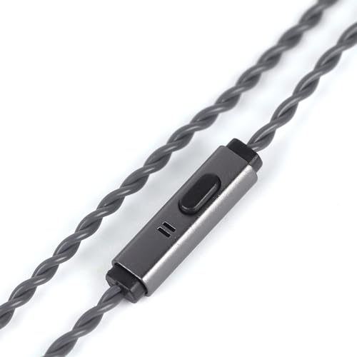 Tripowin Grace Silver-Plated 2Pin OFC IEM Replacement Cable with Mic | 3.5mm Jack, Tangle-Free Braided, Ergonomic Earhooks, One-Button Control, Extension Cord for Wired Earbuds (MMCX) - style: MMCX