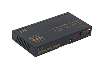 u9 ViewHD UHD1X2SA 1 in 2 Out 1x2 HDMI 2.0 HDCP 2.2 Splitter with 4K to 1080P Down Scaler and Audio Extractor 4K60Hz HDR Dolby Vision 3.5mm / Optical and HDMI Audio Output to HDMI AVR Receiver - color: 1x2 with Audio, size: v2.0 | 4K@60Hz
