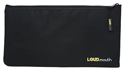 LOUDmouth Dual Wireless Microphone Pouch | Zippered Mic Bag for Two Long Microphones | 12.5" x 6.5"