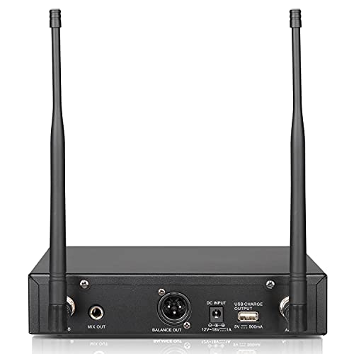 SGPRO Saxophone Wireless Microphone Professional Gooseneck Clip-on Mic with Preset EQ & ECHOs, 262 Ft Transmission and Rechargeable Transmitter, for Soprano, Tenor, Alto, and Baritone Saxophone | Clip-on mic, EQ and echo, 262 ft range, Rechargeable, 4.5 h