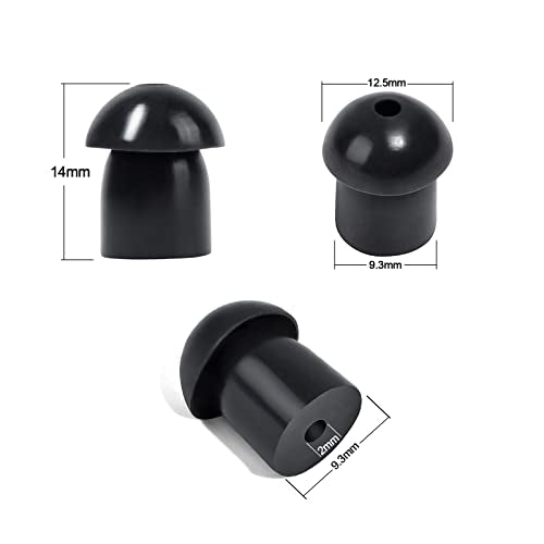 Replacement Acoustic Coil Tube Kit with Ear Tip(Black 3 Pack) | for Motorola Baofeng Kenwood Midland Walkie Talkie Surveillance Earpiece - size: pack of 3